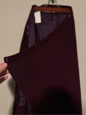 NWT J. Crew Wrap Skirt in Gorgeous Deep Wine Burgundy- Women’s Size 10